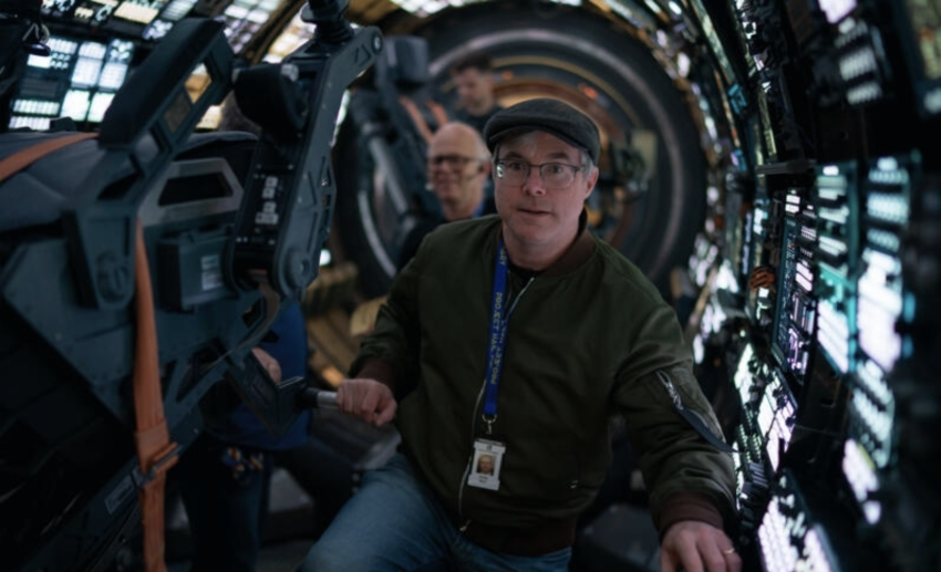 "Project Hail Mary" author Andy Weir on the set of the film