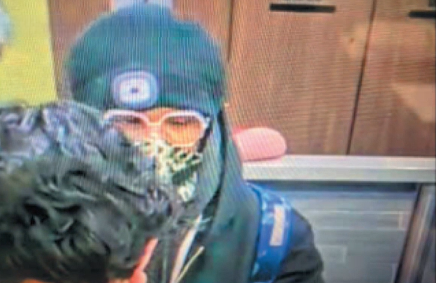 Security camera footage from the Anchorage Credit Union 1 during a robbery on Feb. 26, 2026, is believed to show Deshalon Jelks, 35.
