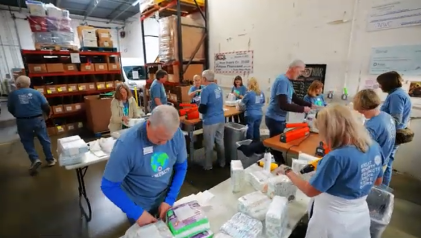 Volunteers with Highland Park United Methodist Church (HPUMC) on Serving Day 2024.