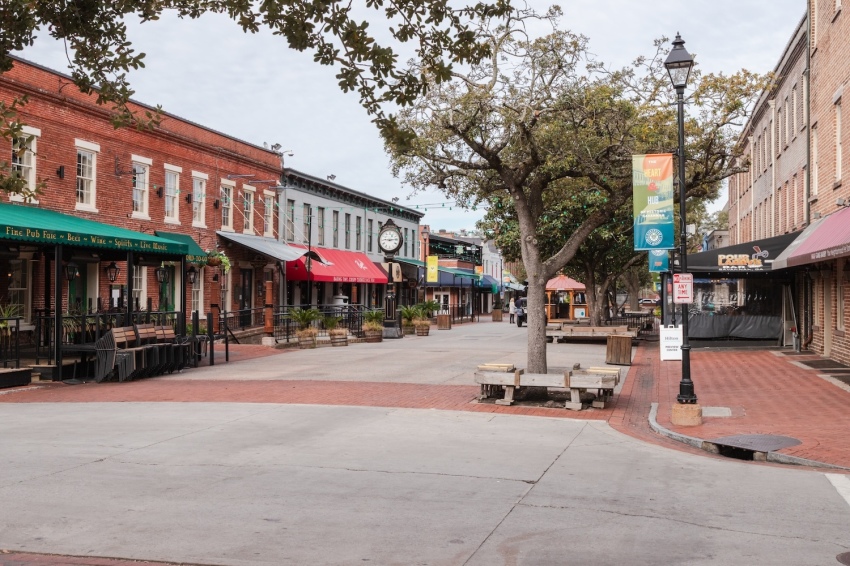 The streets of Savannah, Georgia.