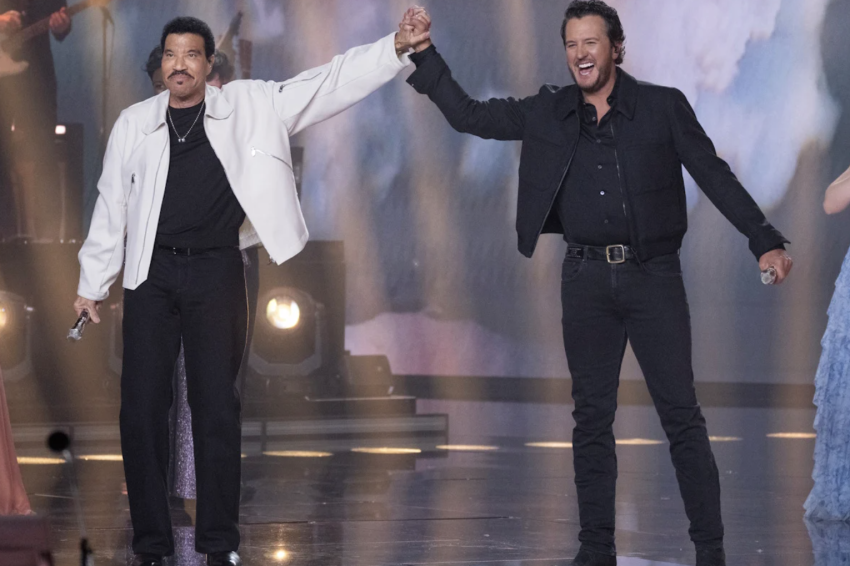 Lionel Richie and Luke Bryan perform on "American Idol" in Hollywood, California, on March 30, 2026.
