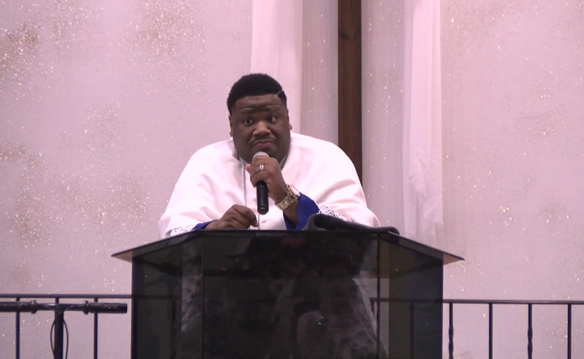 Pastor Rashad Singletary of Mt. Olive Baptist Church of Turner Station in Dundalk, Maryland.