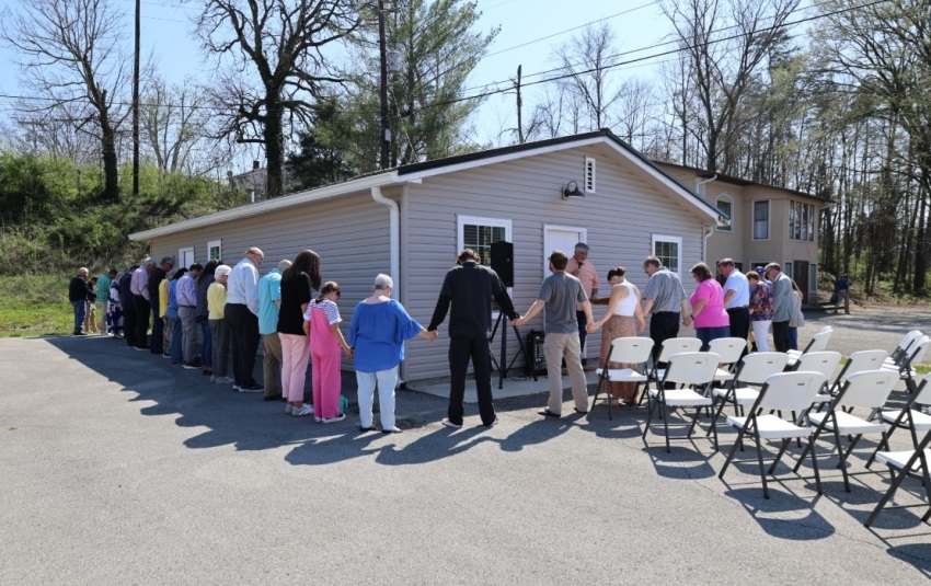 The Tennessee-based Big Emory Baptist Association and First Baptist Church Lenoir City hold a dedication ceremony for their new biblical counseling center in March 2026.