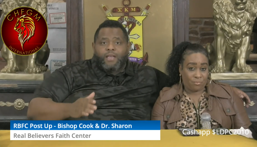 Larry Cook (L) and his wife, Sharon (R), founded Real Believers Faith Center in Minneapolis, Minnesota, in 1998.