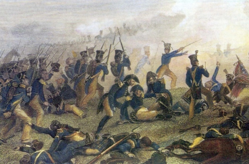 An 1868 depiction of the Battle of Lundy's Lane, which took place during the War of 1812.