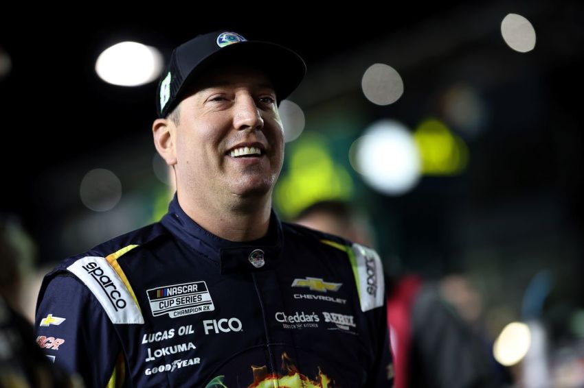Kyle Busch, driver of the #8 zone Jalapeno Lime Chevrolet, looks on during qualifying for the NASCAR Cup Series Daytona 500 at Daytona International Speedway on February 11, 2026, in Daytona Beach, Florida.