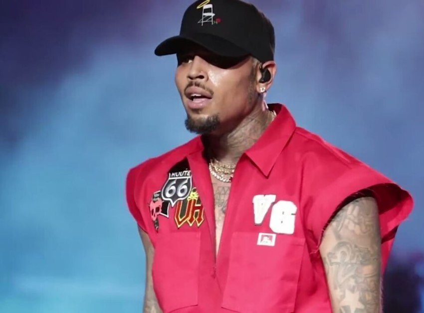 Chris Brown performs during his