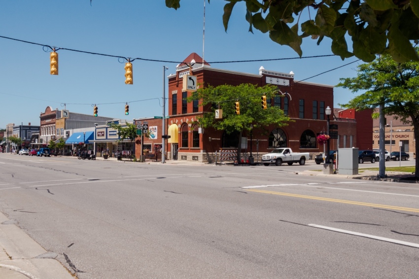 Downtown Ludington, Michigan.