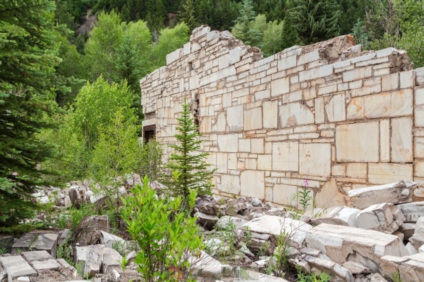 Ruins of the former marble mill in Marble, Colorado.