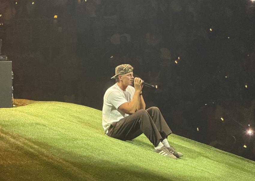 Forrest Frank performs at Louisville's KFC Yum! Center in Louisville, Kentucky, on July 28, 2026.