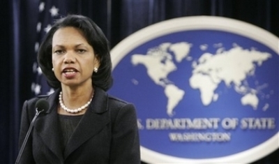 Secretary of State Condoleezza Rice delivers remarks during the release of the 2006 country reports on human rights practices, Tuesday, March 6, 2007, at the State Department in Washington.