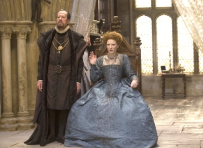 In this image released by Universal Pictures, Cate Blanchett, right, and Geoffrey Rush appear in a scene from the film 'Elizabeth: The Golden Age.'