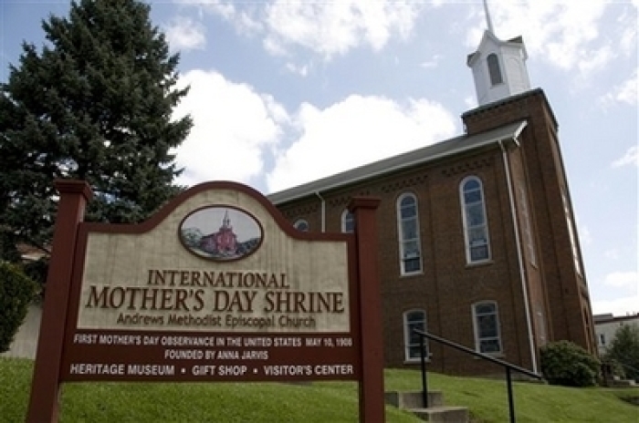 The former Andrews Methodist Church is the International Mother's Day Shrine, pictured April 22, 2008, in Grafton, W.Va., where Mother's Day began 100 years ago. The founder, Anna Jarvis wanted the first Mother's Day service to be held in the former church, where her mother taught Sunday school for more than 20 years. 