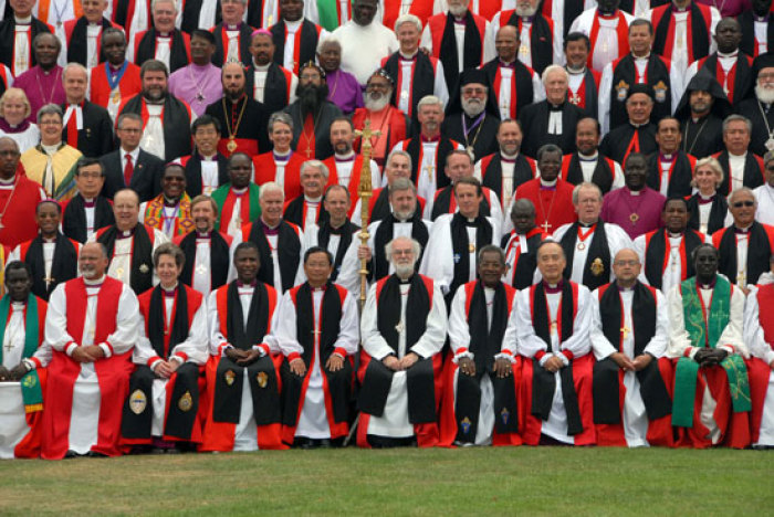 Hundreds of Anglican bishops from around the world pose for a photo on Saturday, July 26, 2008. They are in Canterbury, England, for the Anglican Communion's Lambeth Conference, which is held once every 10 years.