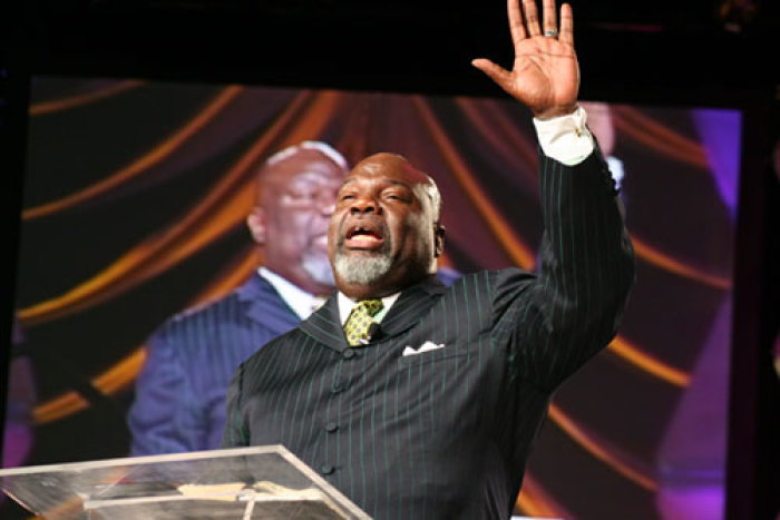 In this file photo, Bishop T.D. Jakes of The Potter's House speaks at a pastors conference in Washington, D.C. on Sept. 10, 2008. Jakes will be hosting his first international MegaFest in Johannesburg, South Africa, on Oct. 11-12.
