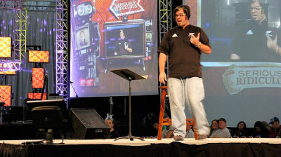 Mark Oestreicher, former president of Youth Specialties, speaks at a 2008 National Youth Workers Convention in Pittsburgh.