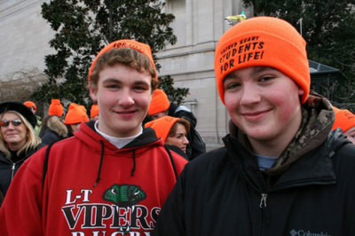 Pro-lifers participate in the 2011 March for Life in Washington, D.C., on Monday, Jan. 24.