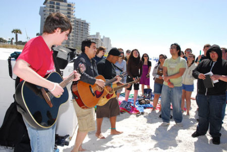 Students participating in Campus Crusade for Christ's 2010 