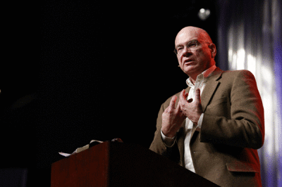 Tim Keller of Redeemer Presbyterian Church in Manhattan, New York delivers the message 'Getting Out' at the 2011 Gospel Coalition national conference in Chicago on Tuesday, April 12, 2011.