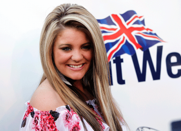 'American Idol' contestant Lauren Alaina poses at the Royal Wedding themed champagne launch of BritWeek at the British Consul General's official Residence in Los Angeles, April 26, 2011.