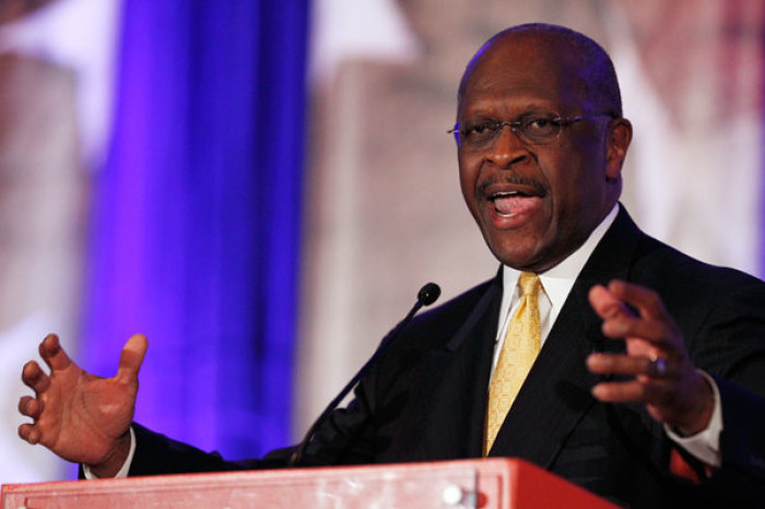 Republican presidential candidate Herman Cain, former chairman of Godfather's Pizza, delivers remarks during the Faith and Freedom Coalition's second annual conference and strategy briefing in Washington, D.C., on June 4, 2011.