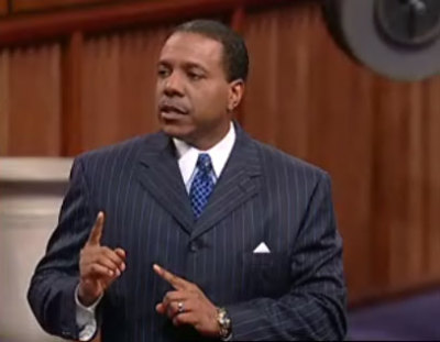 Creflo Dollar preaches on June 5, 2011, at World Changers Church International in College Park, Md.