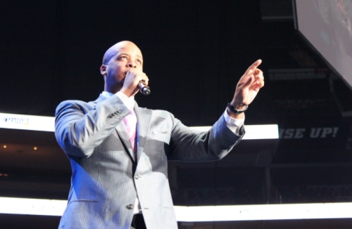 James Fortune performs at the 2011 McDonald's Gospelfest competition in Newark, N.J., June 18, 2011.