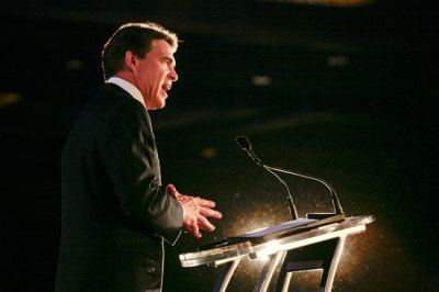 Texas Governor Rick Perry speaks during the 2011 Republican Leadership Conference in New Orleans, Louisiana June 18, 2011.