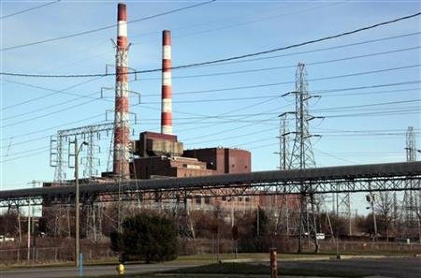 Detroit Edison's Trenton Channel Power Plant is seen in Trenton.