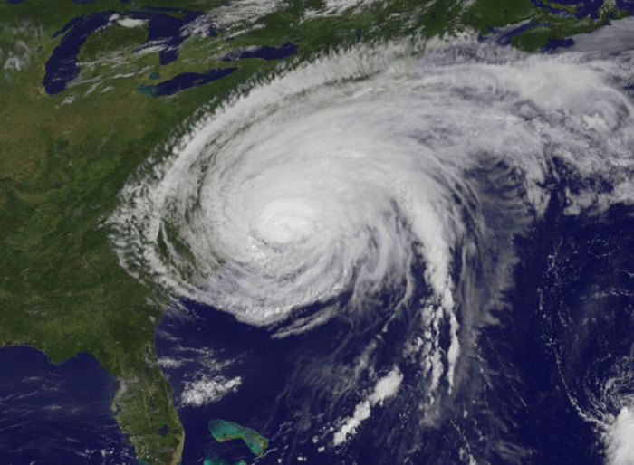 The GOES-13 satellite saw Hurricane Irene on August 27, 2011 at 10:10 a.m. EDT after it made landfall at 8 a.m. in Cape Lookout, North Carolina. Irene's outer bands had already extended into New England.