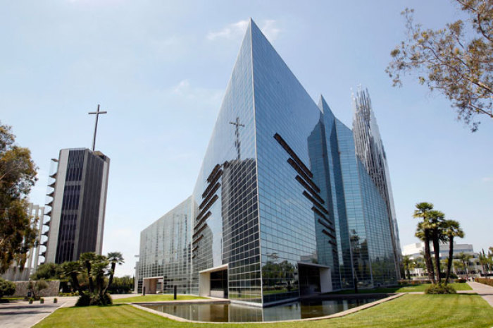 A view of Crystal Cathedral, the glass-walled megachurch in Garden Grove, Calif., is seen this Aug. 10, 2011 photo.