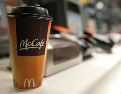 A cup of coffee is seen on a counter at a McDonald's restaurant in New York April 19, 2011.