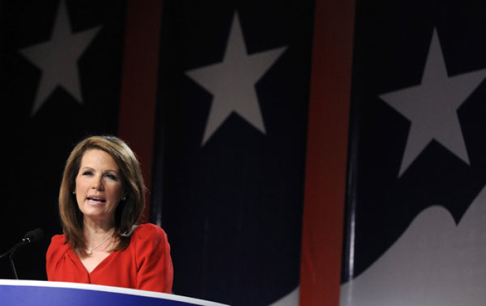 Republican U.S. presidential candidate Representative Michele Bachmann (R-MN) delivers remarks during the Family Research Council's Values Voters Summit in Washington, October 7, 2011.