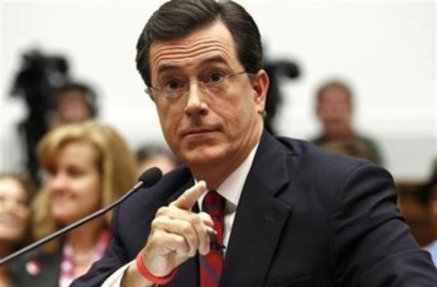 Stephen Colbert, host of Comedy Central's 'The Colbert Report,' appears on Capitol Hill Sept. 24, 2010.