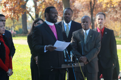 Bishop Harry Jackson Jr. and other community group leaders gathered in WAshington, D.C. Wednesdrday to announce the launch of the grassroots group, E Plubribus Unum. The group plans to rally minorities around conservative ideas during the 2012 election season.