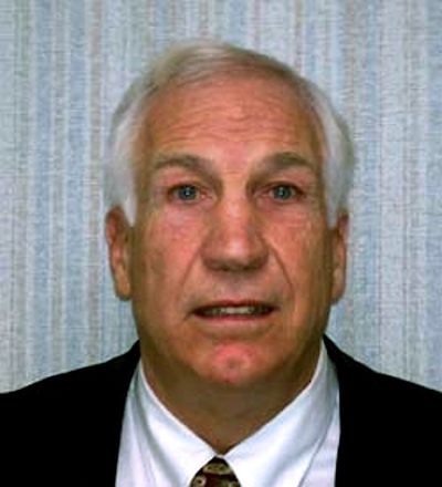 Former Penn State football defensive coordinator Jerry Sandusky is pictured in this Nov. 5, 2011 police photograph obtained.
