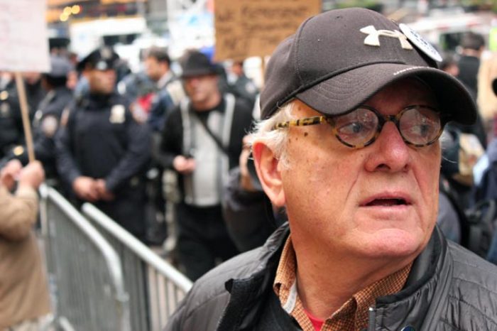Clark Luster, a retiree from North Carolina, came to New York City to join the 'Occupy Wall Street' protests on Nov. 17, 2011.