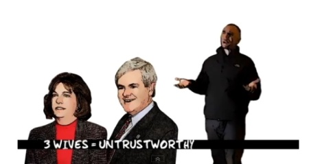 Pastor Cary Gordon has endorsed a scathing video of GOP presidential hopeful Newt Gingrich which calls the former House Speaker "untrustworthy."