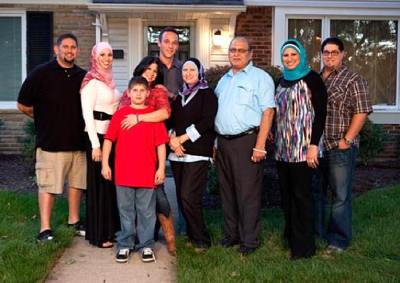 The Amen family from TLC's 'All-American Muslim' reality show: Bilal, Suehalia, Adam, Shadia, Jeff McDermott, Lila, Mohsen, Samira Amen-Fawaz, and Ali Fawaz.