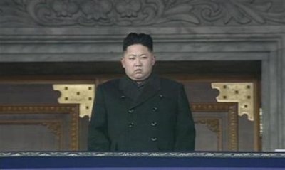 North Korea's new leader Kim Jong-un looks on during the memorial for late North Korean leader Kim Jong-il in Pyongyang, in this still image taken from video December 29, 2011.