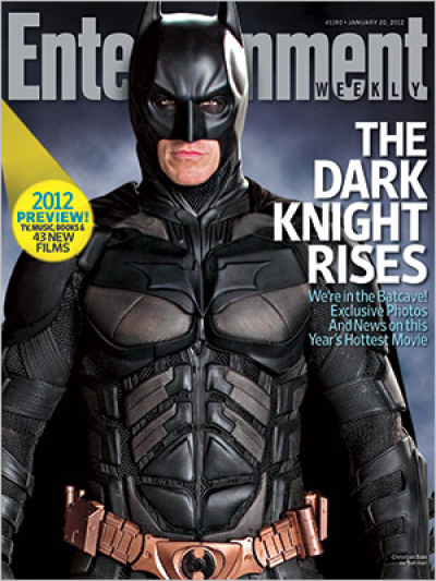 Christian Bale as Batman on the latest cover of Entertainment Weekly.