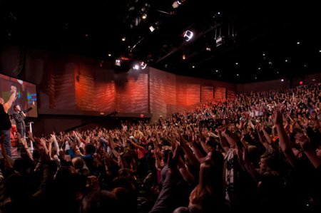 Pastor Jentezen Franklin of Free Chapel in Gainesville, Ga., and Free Chapel OC in Irvine, Calif., speaks on night two of the Code Orange Revival at Elevation Church in Charlotte, N.C., Jan. 12, 2012.