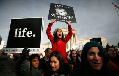 Jelyn Lee of Maplewood, New Jersey, takes part in the March for Life Fund's 37th annual march marking the anniversary of the Supreme Court's 1973 Roe v. Wade abortion decision in Washington January 22, 2010.