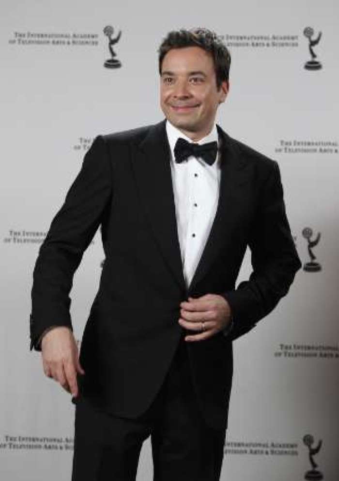 Actor Jimmy Fallon poses at the 38th International Emmy Awards in New York City November 22, 2010.