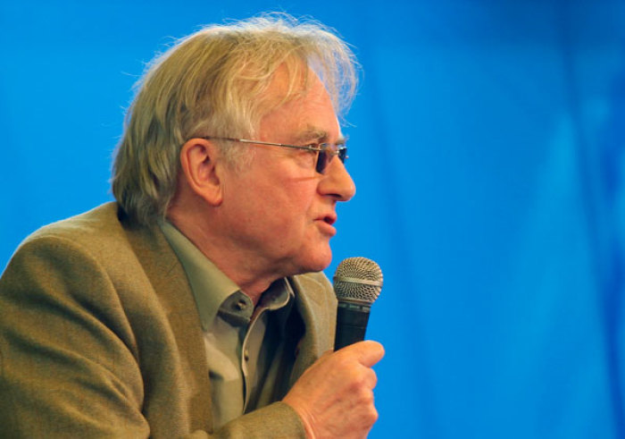 British author Richard Dawkins speaks at the annual Literature Festival in Jaipur, capital of India's desert state of Rajasthan on Jan. 24, 2012.