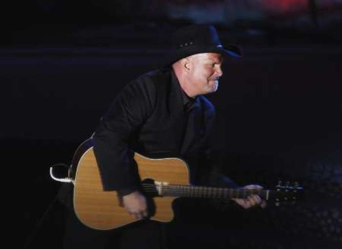 Singer Garth Brooks performs after being honored during the Songwriters Hall of Fame awards