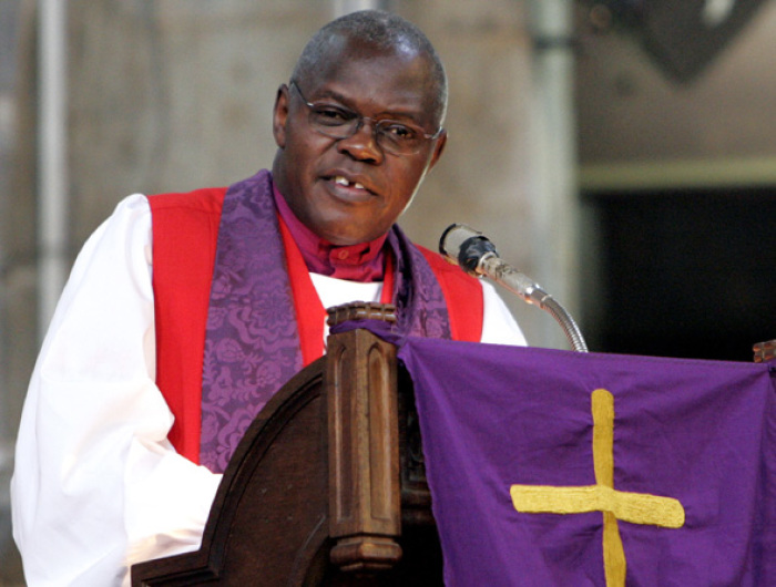 John Sentamu, the Archbishop of York, address worshipers at the All Saints Cathedral in Nairobi, Kenya, February 10, 2008, in this file photo.