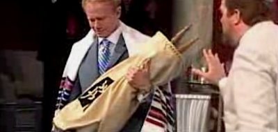 Randy White, the former pastor of Without Walls International Church in Tampa, Fla., is seen with Rabbi Ralph Messer in this image taken from a 2009 promotional video.