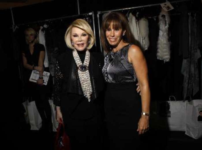 Comedienne Joan Rivers (L) and TV personality Melissa Rivers attend the Elie Tahari Fall/Winter 2011 collection show during New York Fashion Week February 16, 2011.