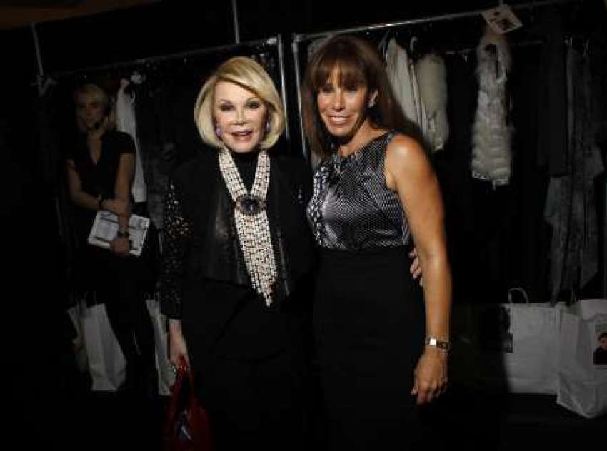 Comedienne Joan Rivers (L) and TV personality Melissa Rivers attend the Elie Tahari Fall/Winter 2011 collection show during New York Fashion Week February 16, 2011.